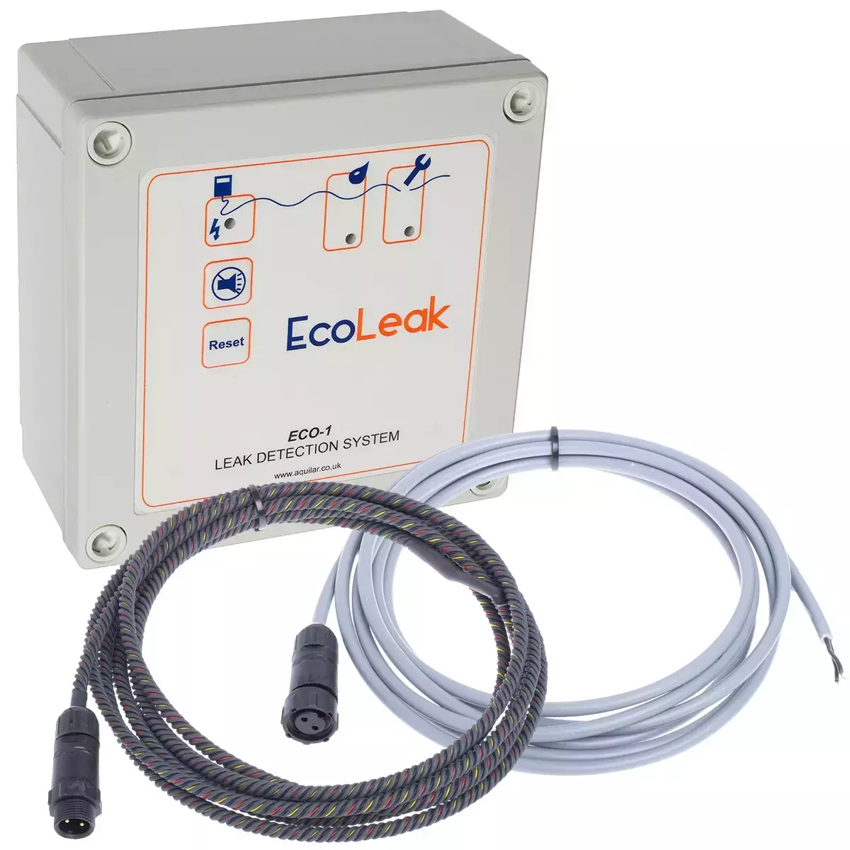 EcoLeak ECO-SC-1 alarm panel with relay + 1 m linear flood sensor